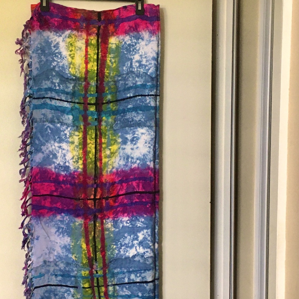 Women’s Boho Style Print Beach Wrap Multicolored Rayon Fringed Sarong/…